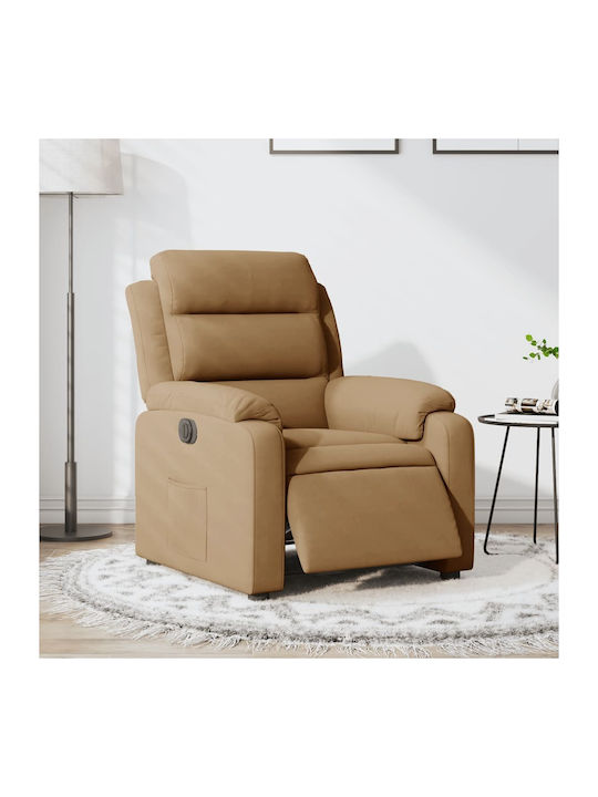 Πολυθρόνα Relax με Υποπόδιο Βελούδινη Καφέ 75x9...