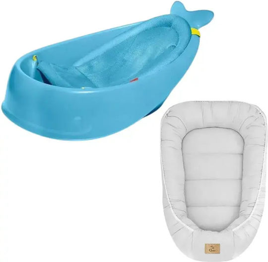 Qmini Baby- und Kinderkissen Nest Set mit Babybadewanne pachet_235465_1318659 Graues 55x75cm