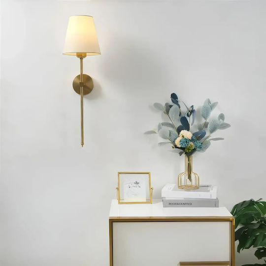 Modern Lampa De Perete Cu LED Integrat Și Lumină Alb Cald Auriu