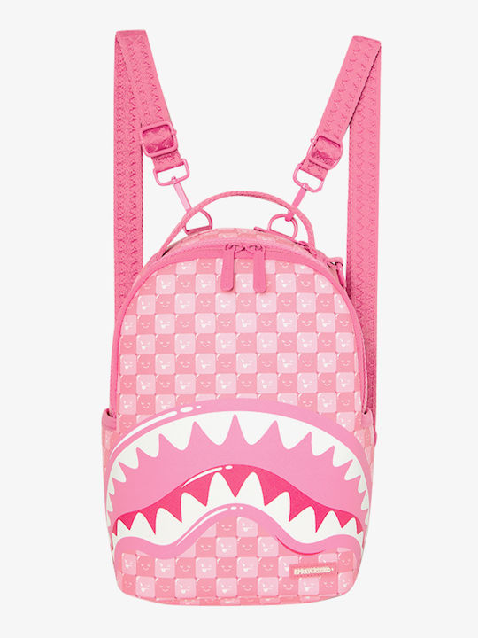 Sprayground Pink New Check Faces Mini Schulranzen für Junior High-High School Rosa 24 x 13 x 37cm