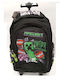 Gim Schulranzen Trolley Grundschule mit Flaschenhalter Minecraft Metro Art
