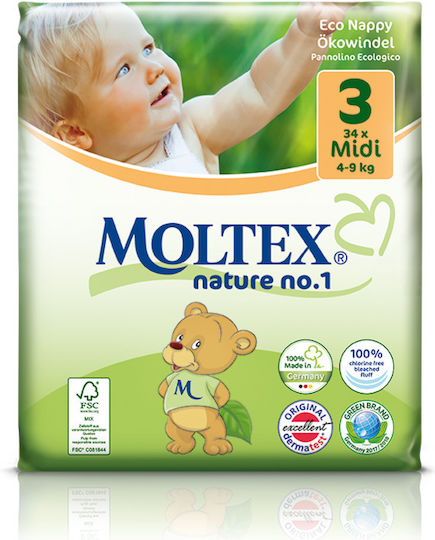 Moltex Памперси с лента Midi No. 3 за 4-9kg 34бр