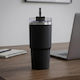 TnS Thermos Stainless Steel Cup 600ml Black with Straw