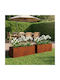 vidaXL Set of 2 Metallic Rusty Flower Pots 30cm