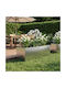 vidaXL Metallischer Silberner Blumentopf 40x20x20cm