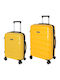 Seagull Hard Yellow Suitcases Set of 2 Pieces