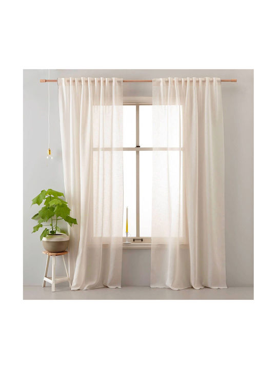 Saray Home Перде с Плик с Писалка Ивори 210x280см