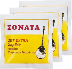 Sonata Extra Corzi Pentru Lăută Continentală Insulară 014 Pachet 3 Seturi
