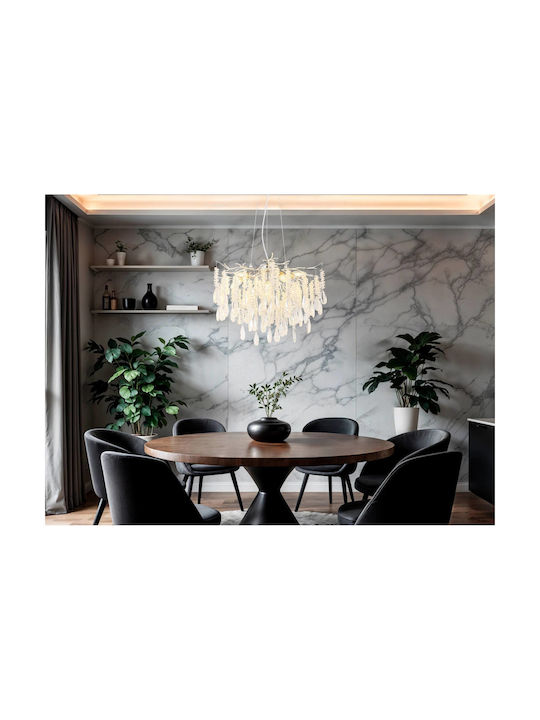 Globo Lighting Deckenleuchte Silber mit Kristal...