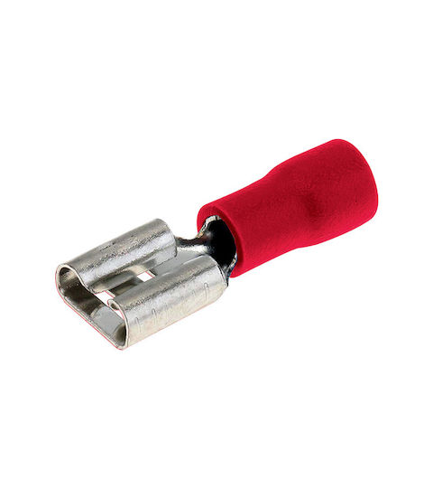 SAS Quick Disconnect Electrical Terminals with Red Insulation AK-AK-038 Set of 100 Pieces