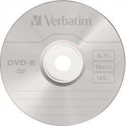 Verbatim DVD-R inscriptibil 16x 4.78GB Cutie pentru prăjituri 1 buc