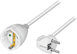 LogiLink Extension Cord Cable Extension with Length 5m Cable Cross Section 3 x 1.5mm² and Grounding