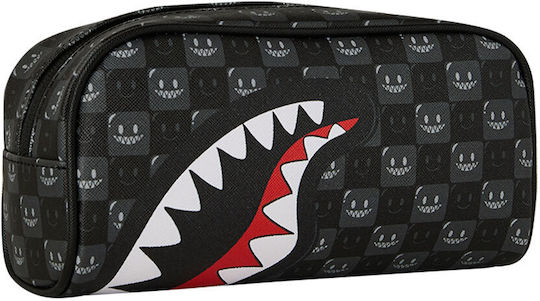 Sprayground Pencil Case Cylinder Shinobi Sharks In Paris WTF Bubbly Black Check