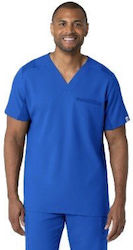 WonderWink Männliche Medizinische Bluse Blau