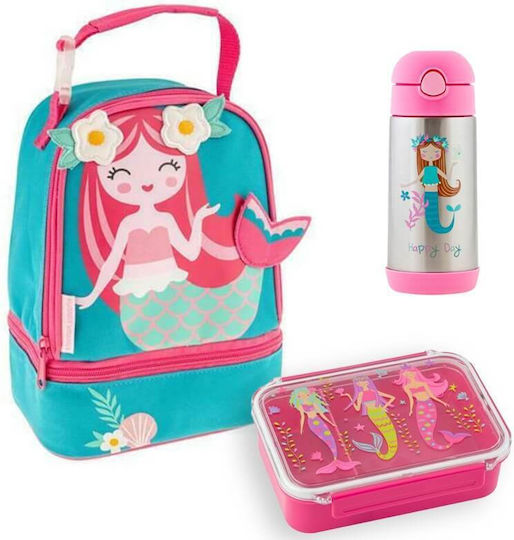 Stephen Joseph Mermaid Insulated Stainless Steel Bottle Kids' Lunch Bag 0.35 Litre