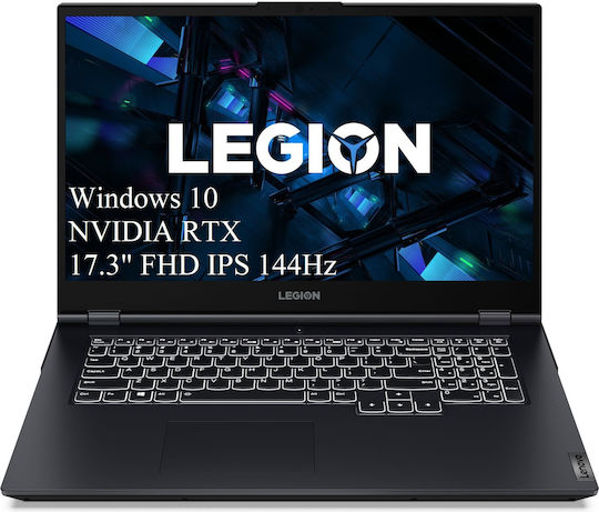 Lenovo Lenovo Legion 5 17ACH6H 17.3" IPS FHD 144Hz (Ryzen 7-5800H/16GB/256GB SSD + 256GB SSD/GeForce RTX 3060/W10 Home) Phantom Blue (UK Keyboard)