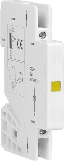 Led Panelanzeigeleuchte Gelbe 230v 1/2 Position Din Lineme 09-00650-15
