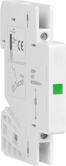Led Panelanzeigeleuchte Grüne 230V 1/2 Position Din Lineme 09-00650-13