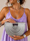 Bag Artificial Leather Silver Cables
