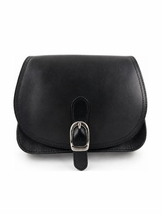 Damen Leder Schulter Crossbody Tasche Schwarz
