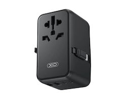 XO GaN Charger with 2 USB-A Ports and 2 USB-C Ports and USB-C Cable 65W Power Delivery Black (WL32) XO GaN Charger with 2 USB-A Ports and 2 USB-C Ports and USB-C Cable 65W Power Delivery Black (WL32)