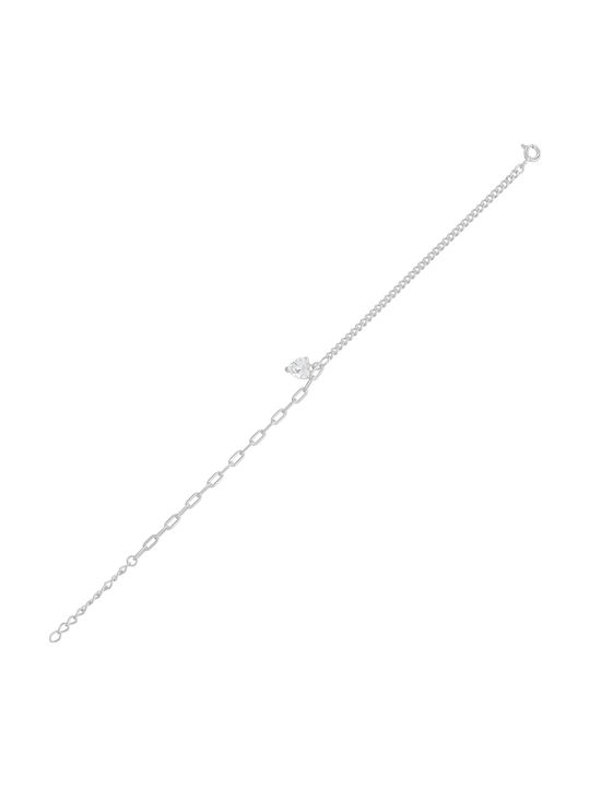 Prince Silvero Halskette mit Herz-Design aus Silber mit Zirkon