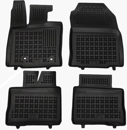 Toyota Rav4 2026+ Hybrid Black Rubber Car Mats Raised Sides Rezaw Plast 4 Pieces