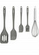 SteweHome Silicone Cooking Utensil Set 5 Pieces Red