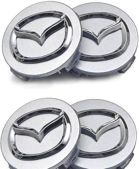 Capacele Roți Capace Capacele Centrului Roții Mazda 54mm Argintii