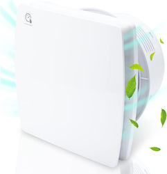 Microlink Επιτοίχιος Εξαεριστήρας Μπάνιου 130mm Λευκός