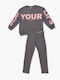 Kinderbekleidungsset mit Leggings Winter 2Stück Anthrazit