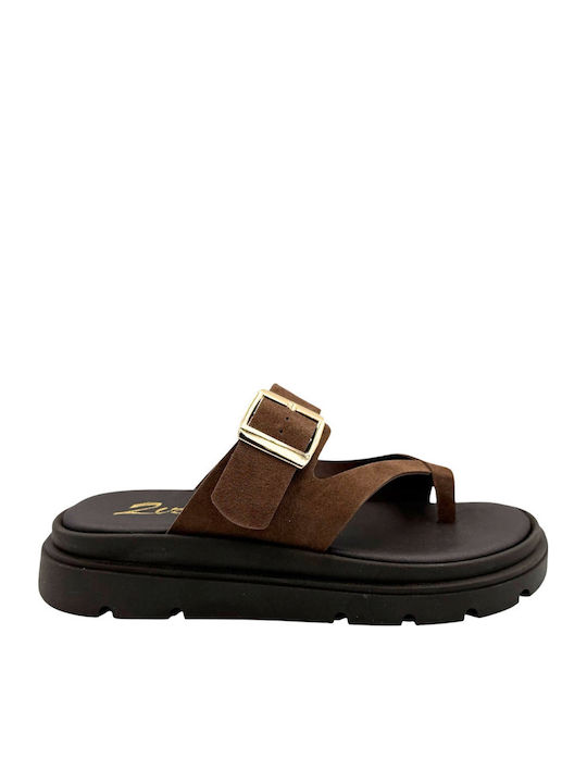 Women's Flat Sandals Flatforms Brown