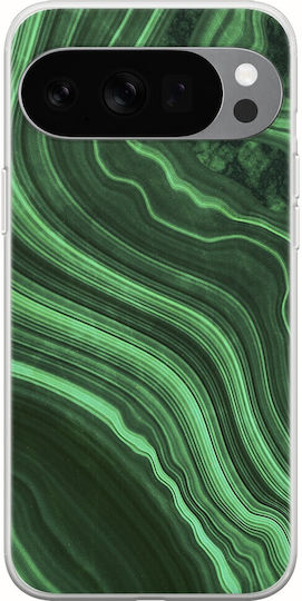 Калъф Agate Stone Malachite Google Pixel 10 Pro XL Гъвкава TPU Прозрачна Силиконова
