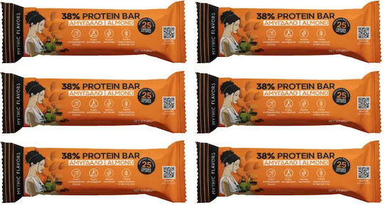 Mythic Flavors Proteinriegel mit 38% Proteingehalt & Geschmack Mandel & Honig 6x65gr