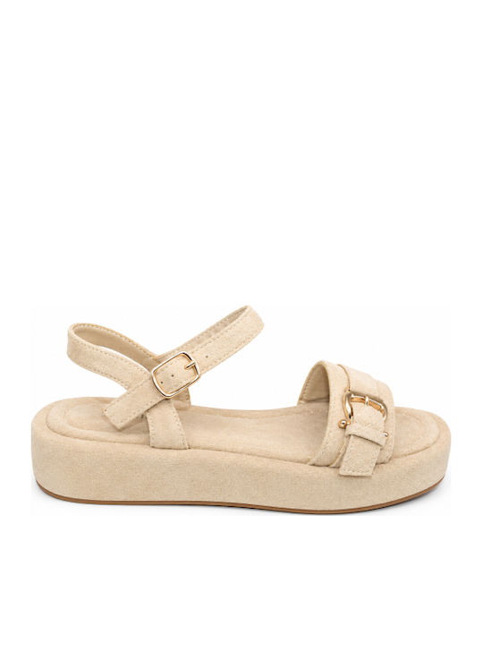Summer Women's Beige Platforms SI-2268-26FL-ECRU