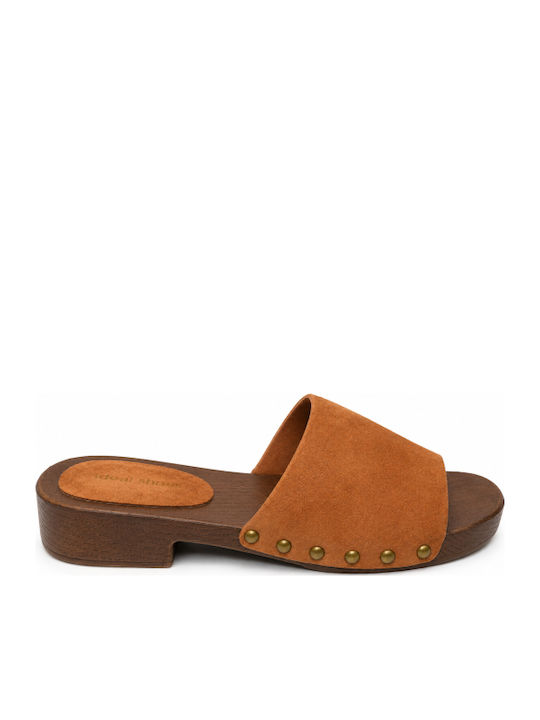Flat Mules In Brown Colour SI-3273-26ML-KAMEL