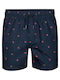 Costum De Baie Bărbați Pantaloni Scurți Navy Albastru Cu Modele