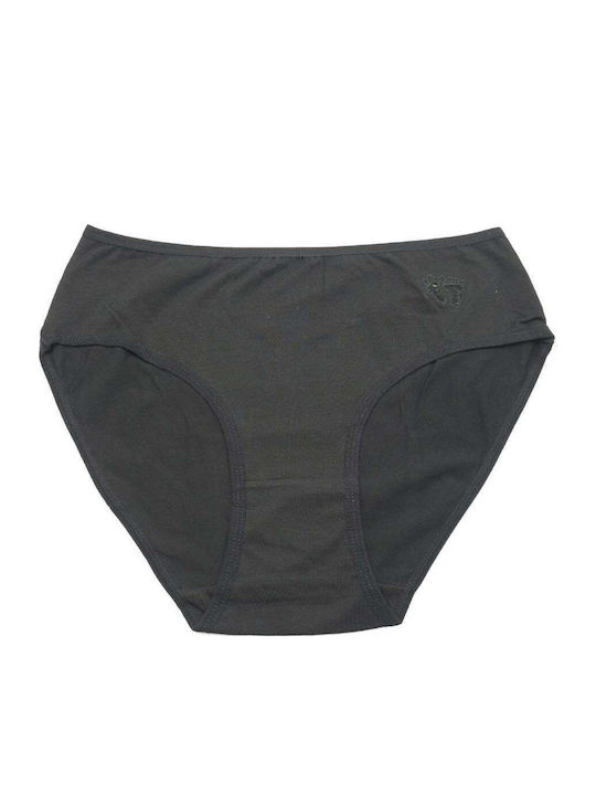Power Flower Women's Brief Black Slip