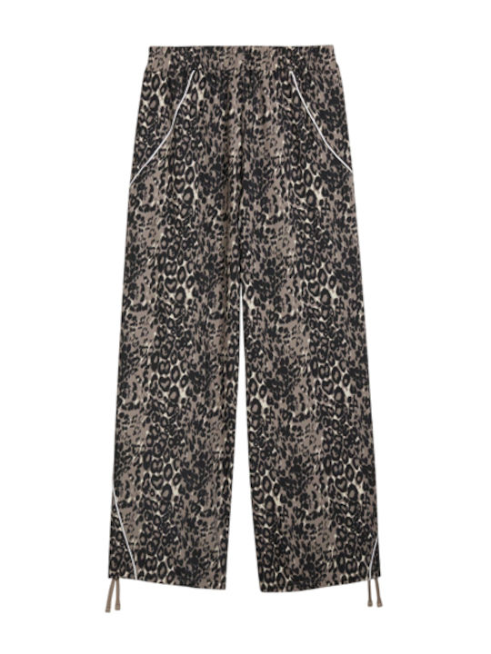 PUMA Pantaloni de trening Woven cu imprimeu animalier