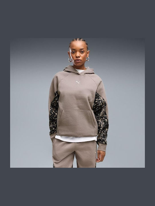 PUMA Sport Παντελόνι Φόρμας Fleece Μπεζ - Γκρι