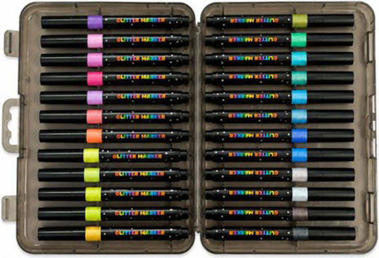 Marker Drawing Markers with Glitter Set 24 Colours