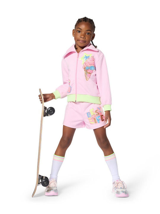 Kinder-Strickjacke Vlies Rosa