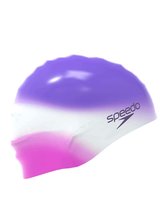 Speedo Men's Multi Color Silc Cap Blue Pink