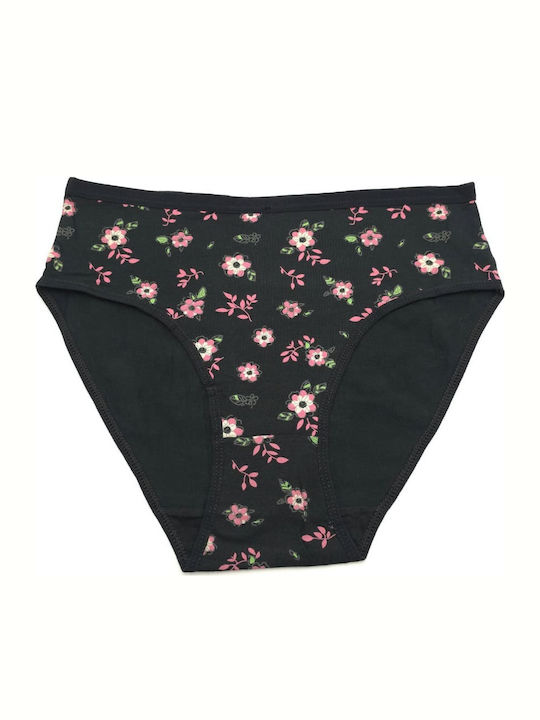 Power Flower Chiloți Pentru Femei Slip Negru