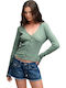 Cardigan tricotat pentru femei Green