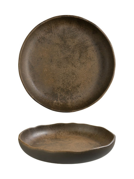 Ready Cresta Bazalith Brown Soup Plate 23cm