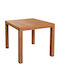 Wooden Auxiliary Table for Small Outdoor Spaces Bler Natural 44x44x40cm