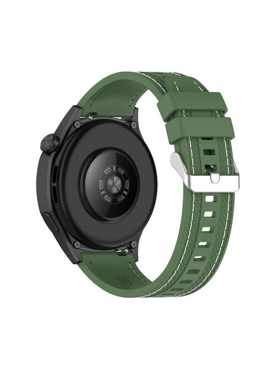 Λουράκι Silicone 22mm Two Side Stitching Amazfit Bip 6 46mm Green