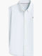Kids Short-sleeved Light Blue Oxford