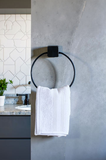 SteweHome Кука за Баня Единична с Винтове Inox Черна